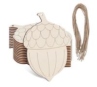 TOPBATHY Découpes en Bois de Noël 20 Pièces Pendentifs Sapin de Gland à Suspendre, DIY Artisanat Graffiti, Bois Naturel Brut, Décoration Maison, Sapin, Fenêtre, Fête Hiver