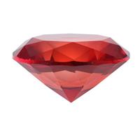 TOPBATHY Diamant Artificiel en Cristal Décoration Rouge | Ornement Élégant et Unique, Centre de Table Décoratif, pour Réception, Mariage, Anniversaire, Ambiance Festive