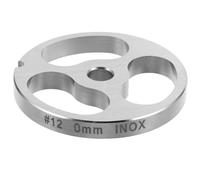 TOPBATHY Disque pour Hachoir à Viande Inox 3 Trous Grand Format Accessoire Poussoir à Saucisses Compatible Plaque de Hachage en Acier Inoxydable pour Préparation Maison Facile