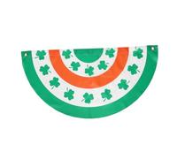 TOPBATHY Drapeau Demi Vent Pleuré Décoration de Saint Patrick pour et Maison Drapeau Irlandais Élégant pour Extérieur et Intérieur