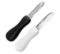 TOPBATHY Écailler de Fruits de Mer pour Ouvrir Huîtres et Palourdes 2pcs en Acier Inoxydable Manche Antidérapant pour Barbecue et Pique-niques