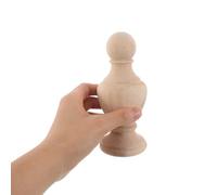 TOPBATHY Embout de Balustre en Bois Massif Chapeau de Colonne Décoratif Rond L120 6X14 CM Embout Artisanal Sculpté pour Poteau D’Escalier Tringle à Rideaux et Décoration Intérieure