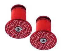 TOPBATHY Embouts de Guidon Extensibles en Alliage d'Aluminium Capuchons de Verrouillage Rouges Compatibles VTT et Vélo de Route Accessoires Cyclisme pour Guidons 15-225 MM Fourniture