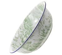TOPBATHY Enamel Foot Bath Basin Vintage Nonstick Wash Pan For Soaking Feet Dough Mixing Laundry Thickened Ice Pattern Enamel Safe Rounded Edge For Home Spa And Kitchen Use