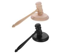 TOPBATHY Ensemble De 2 Ensemble de Marteaux du Conseil en Bois Léger Bloc Sonore Portable pour Bureaux et Ventes aux Enchères, Design Élégant et Fonction Sonore Claire