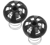 TOPBATHY Ensemble De 2 Kit de Remplacement Résistant la Chaleur pour Panier D'infusion de Cafetière Bouchons à Ressort, Pièces en Silicone et Plastique Noir, Installation Rapide Usage
