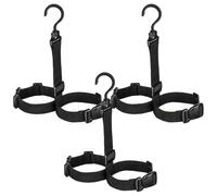 TOPBATHY Ensemble de 3 Porte-Bottes D'extérieur Réglables Noirs Sangles Suspendues, Séchoir à Bottes pour Pêche et Randonnée, Support Multifonction pour Camping et Voyages