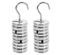 TOPBATHY Ensemble De Poids À Fente De Laboratoire 18 Pièces 10G En Métal Chromé Avec 2 Crochets Pour Calibrage Précis D'Équipement Scientifique Et Expériences De Chimie