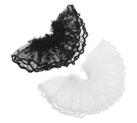 TOPBATHY Ensemble DIY 2 Pièces de Jupes en Tulle et Dentelle pour Poupée Blanc et Noir Accessoires pour Vêtements de Poupée Tenue Miniature pour Jeux d'Imitation et Occasions Spéciales