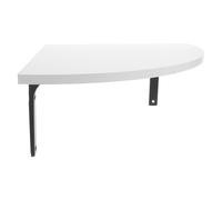 TOPBATHY Étagère d'angle Murale en Bois Blanc, Triangle Courbe