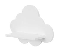 TOPBATHY Étagère Murale Flottante Décoration Créative Forme Nuage Blanc en PVC Rangement Polyvalent Facile à Retirer pour Salle de Bain ou Affichage de Figurines