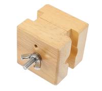 TOPBATHY Étau Fixe de Montre Réglable en Bois pour Réparation Horlogère | Support Compact, Vis de Serrage, Retrait du Fond Sécurisé, Usage Atelier