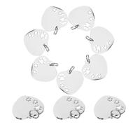 TOPBATHY Étiquettes Vierges Design Compact et Résistant la Rouille Forme Cœur en Acier Inoxydable Lot de 10 pour Identification Médailles pour Chiens pour DIY et Porte-clés