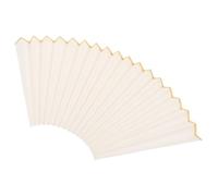 TOPBATHY Éventail Pliant Surface Lisse et Confortable 7 Pouces en Papier de Riz Blanc pour Calligraphie, Peinture et Décoration