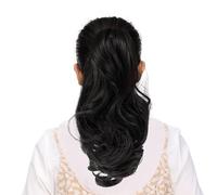 TOPBATHY Extension Queue de Cheval Synthétique Longue Bouclée Postiche Clip Griffe Naturel Volumisant et Facile à Porter Coiffure Instantanée pour Femmes