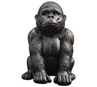 TOPBATHY Figurines De Singe Statues De Jardin Danimaux Statue De Gorille Décor à La Maison Statue De Sculpture De Gorille Mini Statues De Gorille Résine Noir Gâteau Bureau