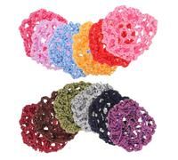 TOPBATHY Filet à Cheveux en Tissu pour Chignon Élégant, Lot de 12 Pièces Réutilisables Patin Élastique, Accessoires Cheveux pour Danse et Événements du Soir