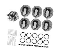 TOPBATHY Filets à Cheveux Invisibles Respirants Pour Chignon Noir Léger 4 Pièces Professionnels Hôtesses Infirmières Danseuses Usage Quotidien