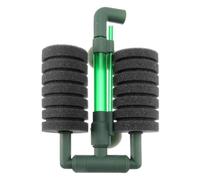 TOPBATHY Filtre à Eau Éponge pour Aquarium, Double Mousse Silencieuse | Installation Murale Facile, Ventouse et Sortie Distincte, Plastique et Mousse, pour Bassins à Paroi de Verre