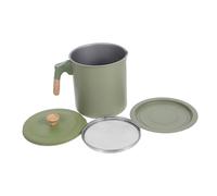 TOPBATHY Filtre Huile Cuisine avec Passoire Fine et Couvercle Hermétique Récipient Inox pour Graisses et Jus de Cuisson Pot de Stockage Multi Usage pour Graisse de Bacon et Huiles de