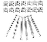 TOPBATHY Fixations à Came pour Meubles Lot de 10 Sets De Écrous à Came en Métal Double Tête 48mm pour Tiroirs Et Armoires Assemblage Facile Et Robuste Accessoires De Quincaillerie