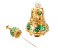 TOPBATHY Flacon Parfum Décoratif Flacon Parfum Rechargeable 125ml/4oz en Verre et Alliage Vert Bouchon Anti-Fuite pour Famille et Amis Chambre et Voyage