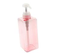 TOPBATHY Flacon Pompe Carré Rechargeable pour Shampooing et Lotion pour Le Corps Distributeur Liquide Réutilisable pour Salle de Bain et Cuisine Bouteille Pratique