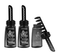 TOPBATHY Flacons Applicateurs Outil de Coiffure Lot de 3 de Gel Coiffant 260ml Plastique Noir Léger et Portable pour Hommes pour Barbiers