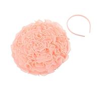 TOPBATHY Grand Serrage-tête à Fleurs Plissé 3d en Polyester Perles, Bandeau Floral Rose pour Femmes, Accessoire Coiffure pour Mariage, Cocktail et Tea Party, Fascinateur Élégant