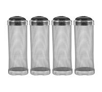 TOPBATHY Grille de Protection D'entrée de Filtre Aquarium en Acier Inoxydable Noir, 4 Pièces, Protège Crevettes et Filtre, Convient pour Grands Aquariums