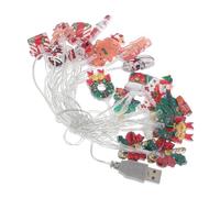 TOPBATHY Guirlande Lumineuse De Noël Bonhomme De USB à Piles Décorations De Noël pour Mariage Hiver