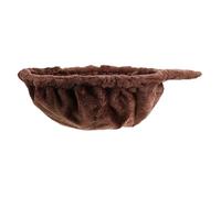 TOPBATHY Hamac Confortable pour Chat en Polaire Beige, Forme Cuillère Ronde de 47x36 Cm, Espace de Repos Doux pour Cadre d'escalade DIY et Intérieur Chaleureux