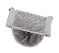 TOPBATHY Hamac pour Petits Animaux en Peluche Gris, Grosse Taille, Hamac Suspendu Double Couche pour Cage Hamster, Accessoire Chaud et Confortable, Lavable, pour Cochon D’Inde et Souris