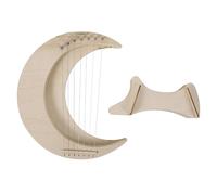 TOPBATHY Harpe Lyre Bois Portable Cordes pour Débutants Instrument de Musique Compact et Facile à Apprendre avec Médiators Inclus Chaleureux