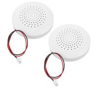 TOPBATHY Haut-Parleur Rond avec Boîtier Blanc 8 Ohms 1w, Accessoire pour Haut-Parleur, Remplacement pour Gadgets et Amplificateur Audio DIY, Lot de 2 Pièces