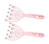 TOPBATHY Head Scalp Massager Tool 9 Arms Design 2 Pcs Plastic Scratcher With Steel Balls For Scalp Stimulation Daily Home Spa