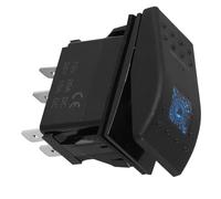 TOPBATHY Interrupteur à Bascule Marin LED 12 V Capacité de Courant Élevée et Installation Rapide en Pa66 pour Bateau et Camion Noir Moderne