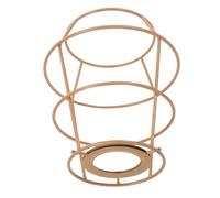 TOPBATHY Iron Lampshade Frame For DIY Lamp Projects Handcrafted Metal Cage With Sturdy Construction And Artistic Rope Weaving Unique Light Fixture Cover For Home Decor
