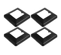 TOPBATHY Jupes de Poteau de Terrasse Carrées 4 Pièces 5.71X5.71 CM en Plastique pour Escaliers et Balcons, Cache Socle Poteau Extérieur, Installation Facile pour Garde-Corps