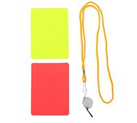 TOPBATHY Kit Arbitre Football Complet 4 Sets Cartons Rouges et Jaunes en Acier Inoxydable, Sifflets D'arbitre, Accessoires Sportifs pour Match et Entraînement, Carnet de Score