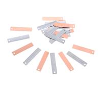 TOPBATHY Kit D’expérimentation Pile à Fruits Électrodes Cuivre Zinc | Plaques Pré Découpées et Polies, Épaisseur Uniforme, Conductivité Stable, pour Laboratoire Scolaire et Cours de Physique