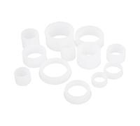 TOPBATHY Kit de 12 Bagues D’adaptation en Plastique Blanc pour Meuleuses D’établi, Adaptateurs de 7-20 Mm, Accessoires Polyvalents pour Touret à Meuler, Usage Industriel et Bricolage