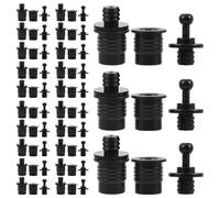 TOPBATHY Kit de Clips de Fixation pour Grille de Haut-Parleur en Plastique Noir 40pcs Parties Mâle et Femelle, Installation Stable et Légère pour Systèmes de Théâtre