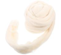 TOPBATHY Laine à Feutrer 200g Blanche pour Débutants et Garçon et Filles | Laine Cardée Versatile, Très Douce, Facile à Teindre, pour Art et Embellissements, Fibre Naturelle