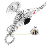 TOPBATHY Lampe Décorative Plastique Résistant avec Poignée Ornement de Table Charmant pour Bureau et Cosplay Accessoire Fête Arabie Modèle Argenté Réaliste