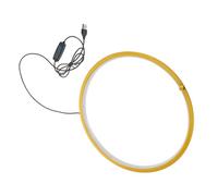 TOPBATHY LED Light Ring Backflow Incense Burner USB Dimmable LED Waterfall Aromatherapy Holder for Home Office Zen Tabletop Incense Holder