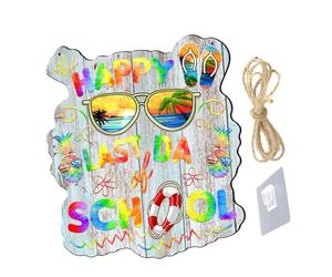 TOPBATHY Liste De Lunettes Et De Pantoufles Devant Faire Sauter Des Palmiers Côtier Signe De Bienvenue à La Maison Enseignes Néon Pour La Décoration Murale Plage Nautique Planches Bois