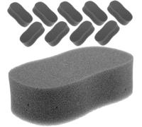 TOPBATHY Lot De 10 Brosses Dépoussiérantes à Éponge à Cheveux Noir, Taille Moyenne, Adaptées Coiffeurs Professionnels Et Usage Salon De Coiffure Pour Balayer Poils Et Coupe De Cheveux