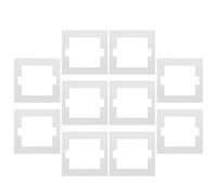 TOPBATHY Lot de 10 Joints D'isolation Ignifuges pour Prises 86, Plaques Murales Étanches Résistantes la Chaleur, Cache-prises Blancs Adaptés pour Maison et Bureau, Protection