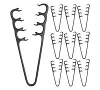 TOPBATHY Lot de 10 Peignes à Dents Larges Noirs Texturisant pour Volume Maximal Outil Antistatique pour Massage du Cuir Chevelu Coiffage Quotidien Unisexe Adaptés à Divers Types de